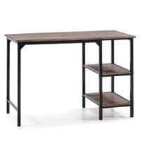 mesa de escritorio de estilo industrial negra 110x55x76 cm