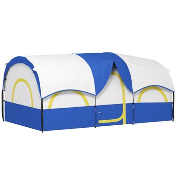 Outsunny Tienda de Campaña Familiar para 4-6 Personas Impermeable Dormitorios Independientes 435x251x195 cm   Aosom España