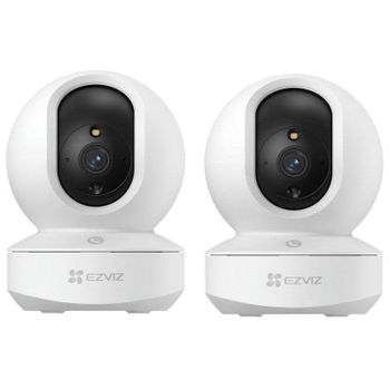 EZVIZ TY1 3MP Pack Doble Cámara de Seguridad Interior Rotativa 2K WiFi Blanca