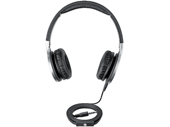 Auriculares - ISY IHP-1600, De diadema, Con cable, Control volumen, Negro y Gris