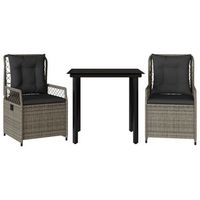 set comedor de jardin 3 uds con cojines ratan sintetico gris cfw591202