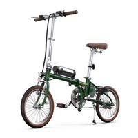 bicicleta electrica compacta onesport ot02 16 plegable ligera verde