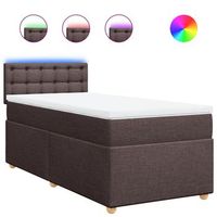 cama tapizada 200x90x1005 cm tejido - marron