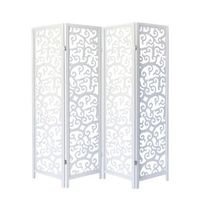 biombo separador de ambientes diseno arbol 4 paneles en madera blanca 175 x 176 cm par06085