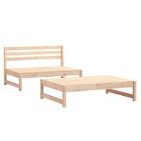 conjunto de muebles de jardin 2 uds  mesa y sillas madera maciza de pino