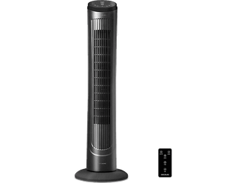 Ventilador de torre - Cecotec EnergySilence 9090 Skyline, 3 velocidades, 45W, Control remoto, Negro