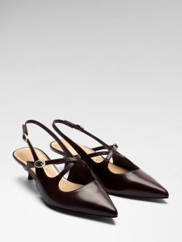 Yasira Leather Slingbacks