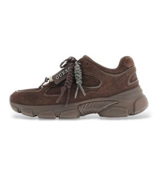 Guess para mujer. FLFIRRSUE12 Zapatillas de Piel Irrina marrón (40), Plano, Ninguno, Casual