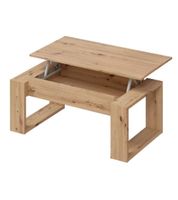 mesa centro elevable con almacenaje interior en roble nodi