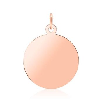 Colgante de plata 925 chapado en oro rosa grabable