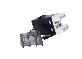 PHASAK Conector Keystone UTP RJ 45 Hembra Cat. 6 Dual Block Phasak 180? negro