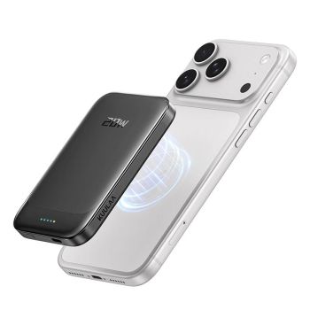 KUULAA YC621 15W 5000mAh Banco de energía magnético inalámbrico con 1 entrada y 2 salidas, carga rápida para iPhone 17,