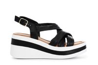 sandalias de cuna de napa con cruzado black 37