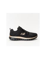 zapatillas skechers graceful-get connect mujer black meshrose gold trim