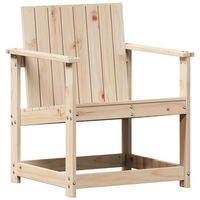 silla de jardin  silla de exterior  sillon de madera maciza de pino 62x55x77 cm