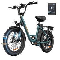bicicleta electrica urlife e20 - motor 250w bateria 48v 13ah neumaticos de 20 frenos de disco - verde