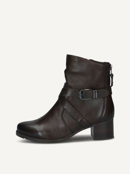 CAPRICE Bootie, brown, made of Leather with Block heel, Size 37.5