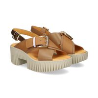 4ccccees sandalias con plataforma mujer - beige talla 39