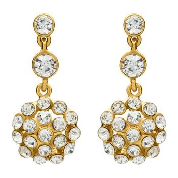 Pendientes arqueados bisutería color oro