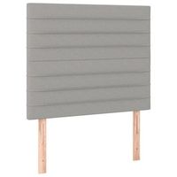 pack 2 uds cabeceros cama  panel de cabeceras de tela gris claro 90x5x7888 cm