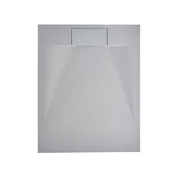 Plato De Ducha Minimalista Con Desagüe Smc Efecto Piedra Natural 80 X 100 X 3 Cm Gris Azzurro