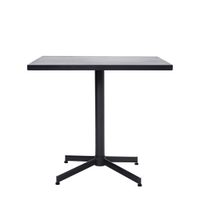 mesa de comedor cuadrada de metal negro para 4 personas