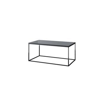Mesa De Centro De Diseño Colección Zante. Color Negro Y Gris Brillante.