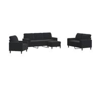 vidaxl juego de sofas con cojines 4 piezas terciopelo negro