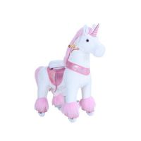 ponycycle pink unicorn para montar modelo grande de 4 a 9 anos