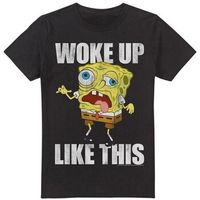 spongebob squarepants camiseta woke up like this meme para hombre