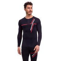 falke warm  130 years camiseta de running hombres-negro