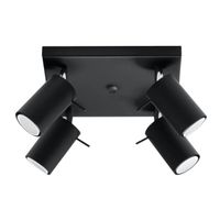 plafon vinivi negro 4 luces