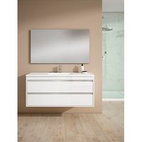 mueble slider 120 cm 1s blanco brillo pack mueble  lavabo