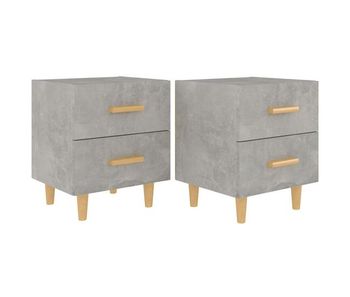 Vidaxl mesita de noche 2 unidades gris hormigón 40x35x47,5 cm