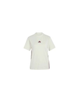 Camiseta adidas W 3 Bandas Sj T Marfil/Granat