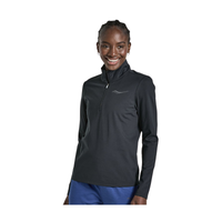 sudadera saucony solstice manga larga 14 zip negro mujer talla m