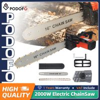 motosierra electrica podofo de 2000w y 16 pulgadas de alta potencia corte rapido para tala de arboles poda herramienta de corte de madera portatil antivibracion para jardin hogar y trabajos de
