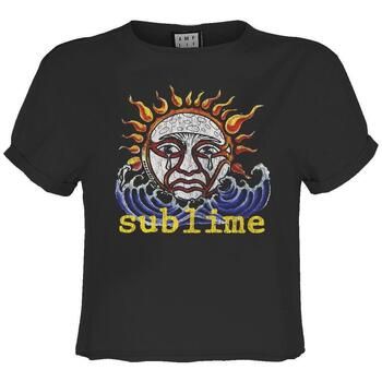 Amplified Clothing Camiseta manga larga Ska Sun Logo para mujer