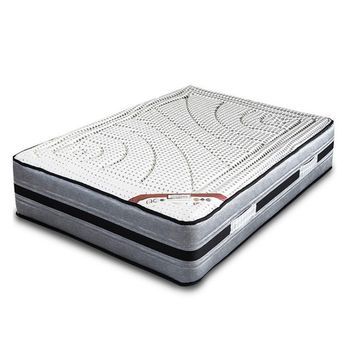 Colchón Viscoelastico Modelo Supreme, 140 X 200 X 28cm, Máxima Adaptabilidad - Todas Las Medidas, Blanco Y Negro