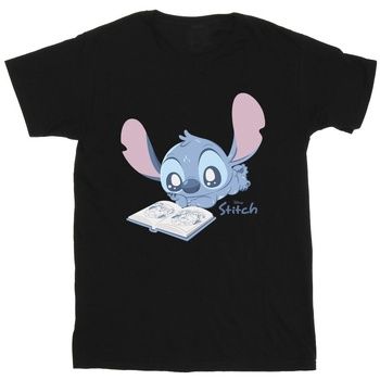 Disney Camiseta Reading Lying Down para niña