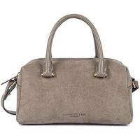 lancaster bolso de mano bolso de mano con cremallera suede cube galet para mujer