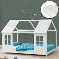 cama para ninos tostedt con colchon 90x200 cm - blanco encasa