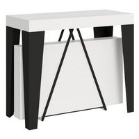 consola extensible 90x40196 cm algo small fresno blanco estructura antracita