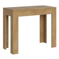 consola extensible 90x42302 cm efecto madera roble natural