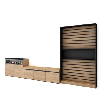 Muebles De Salón Para Tv, Conjunto De Muebles Comedor, 360x186x35cm, Para Tv Hasta 65
