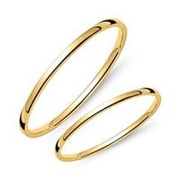14 quilates gold wedding ring set
