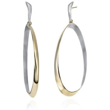 Jorge Revilla Pendientes Pendientes largos ovalados de plata con baño de oro 18k para mujer