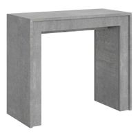 consola extensible 90x42198 cm efecto madera gris cemento