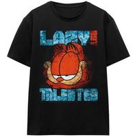 garfield tops y camisetas lazy but talented para mujer