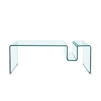 mesa de centro cristal curvado harbor